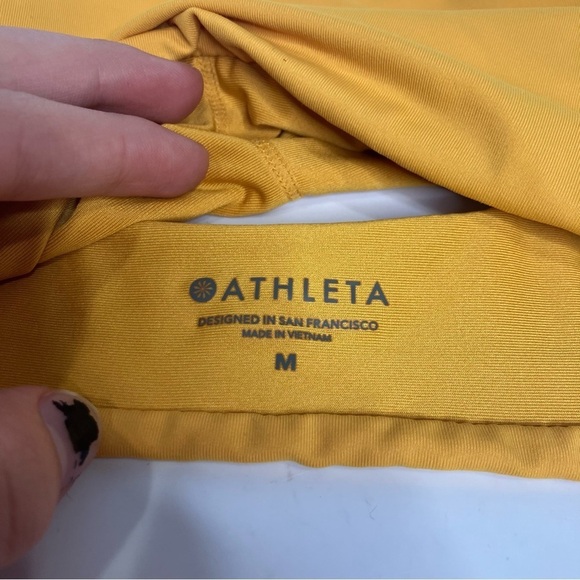 Athleta Scoop Bikini in mustard yellow size medium - Picture 7 of 8